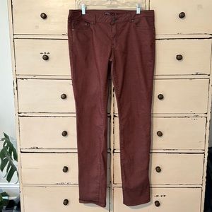 Prana women’s Kara Jeans size 12 maroon